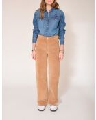 Perrine Soft Corduroy broek van zandkatoen