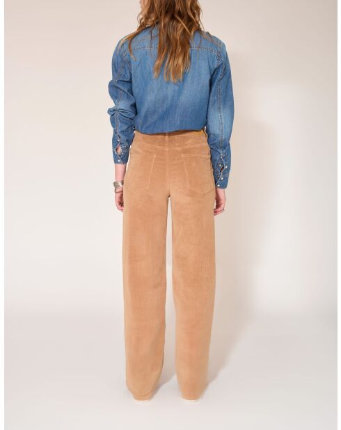 Perrine Soft Corduroy broek van zandkatoen