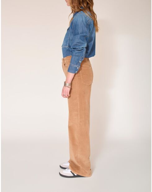 Perrine Soft Corduroy broek van zandkatoen