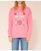 Sweatshirt Salsa aus geraniumfarbener Baumwolle
