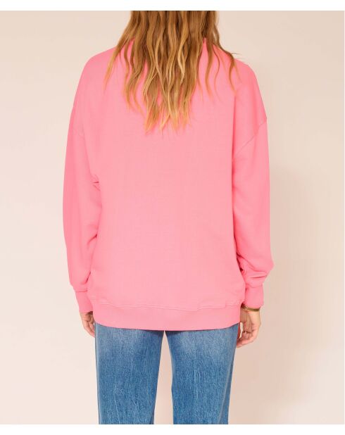 Sweatshirt Salsa aus geraniumfarbener Baumwolle