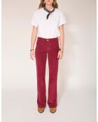 De Diana Velvet Chic bordeauxrode katoenen broek