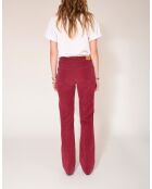 De Diana Velvet Chic bordeauxrode katoenen broek