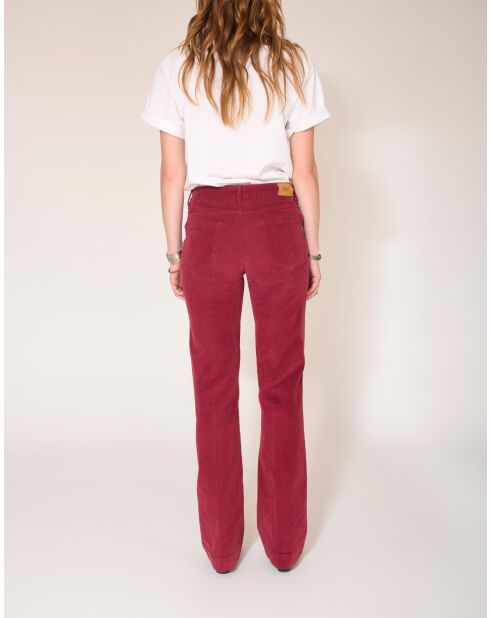 De Diana Velvet Chic bordeauxrode katoenen broek