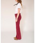 De Diana Velvet Chic bordeauxrode katoenen broek