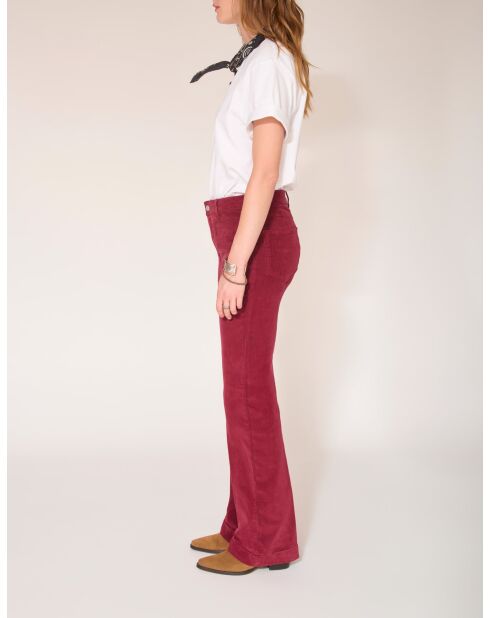 De Diana Velvet Chic bordeauxrode katoenen broek