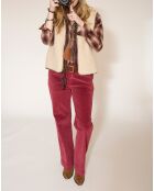 De Diana Velvet Chic bordeauxrode katoenen broek