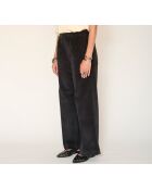 Schwarze Baumwollhose Paco Soft Corduroy