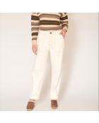 Pantalones Pelly Sunset Drill de algodón color crema