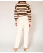 Pantalones Pelly Sunset Drill de algodón color crema