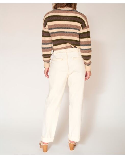 Pantalones Pelly Sunset Drill de algodón color crema