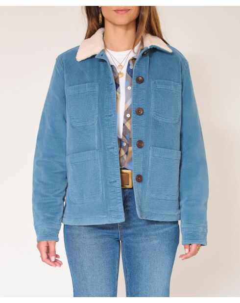 Veste en coton Vaillance Soft Corduroy océan
