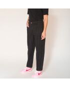 Pantalon en coton Portland Picadilly Stripes noir