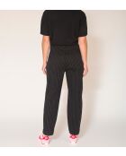 Pantalon en coton Portland Picadilly Stripes noir
