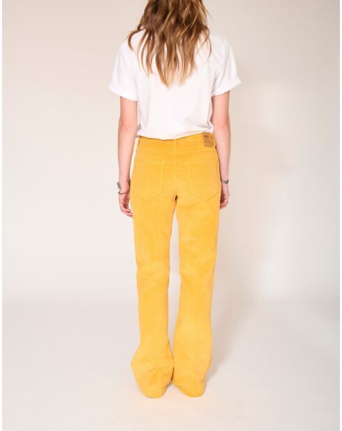 Los pantalones Veronika Tiny Cord VL de algodón miel