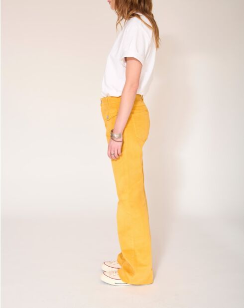 Los pantalones Veronika Tiny Cord VL de algodón miel