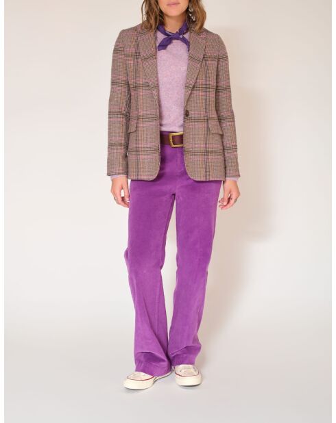 Pantalon en coton Pinamar Velvet Chic raisin