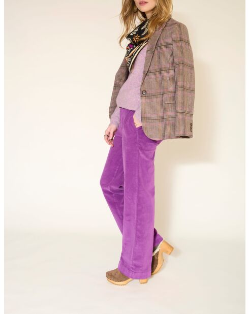 Pantalon en coton Pinamar Velvet Chic raisin