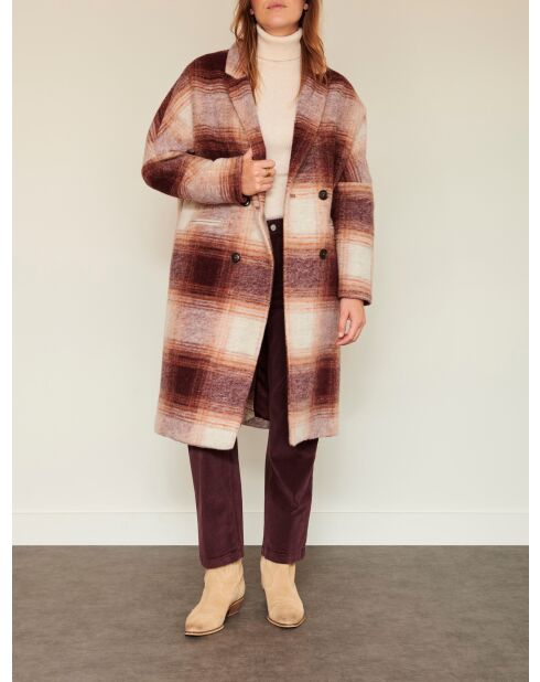 Cappotto in lana viola Mocco