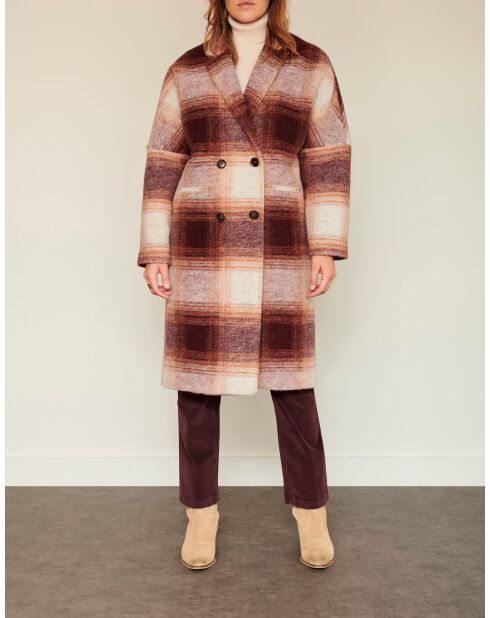 Cappotto in lana viola Mocco