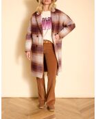 Cappotto in lana viola Mocco