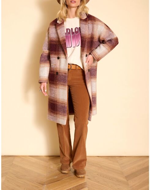 Cappotto in lana viola Mocco