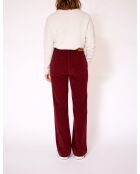 Burgunderrote Pinamar Velvet Chic Baumwollhose