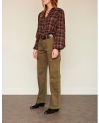 Khakifarbene Baumwollhose aus Papier