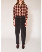 Perrine Soft Corduroy zwarte katoenen broek
