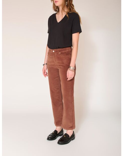 De Linda Soft Corduroy koffiebroek van katoen
