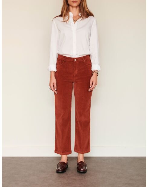 De Linda Soft Corduroy broek van kokoskatoen
