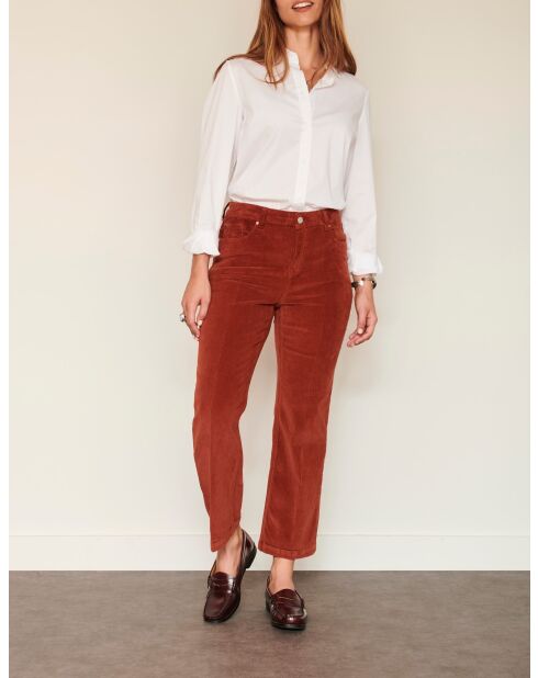 De Linda Soft Corduroy broek van kokoskatoen