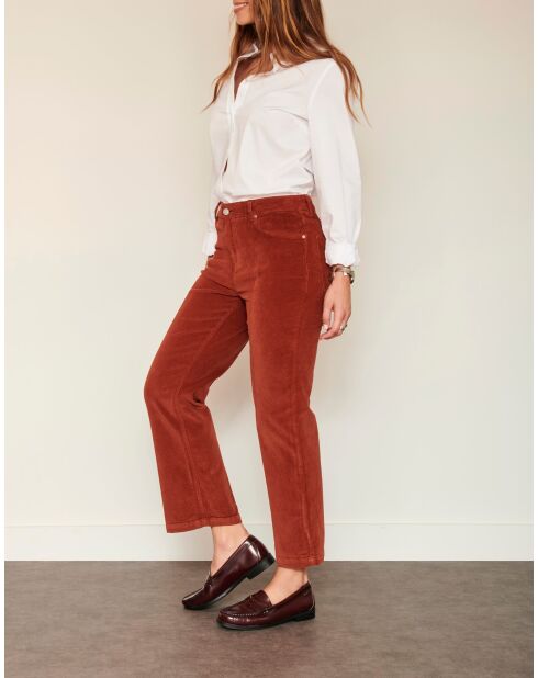 De Linda Soft Corduroy broek van kokoskatoen