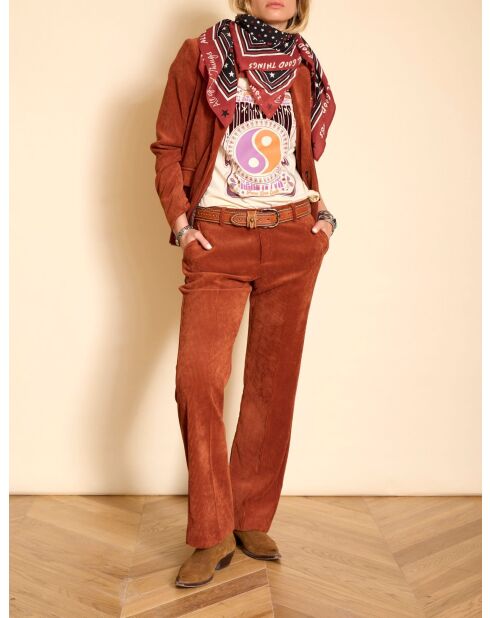De Linda Soft Corduroy broek van kokoskatoen