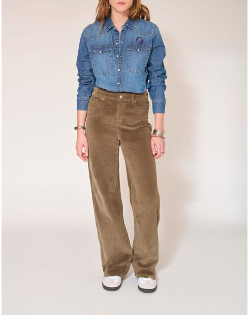 De Jagger Soft Corduroy tapenade katoenen broek