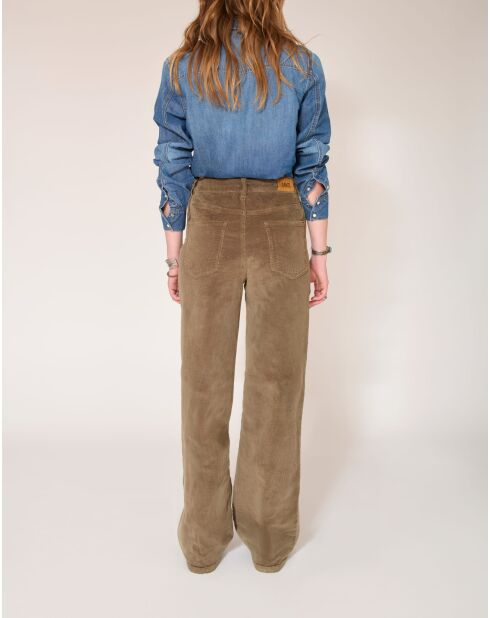 De Jagger Soft Corduroy tapenade katoenen broek