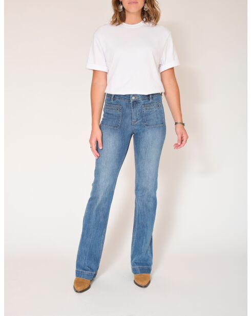 Die blaue Baumwolljeans von Diana Wilson