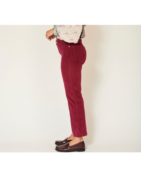 De Linda Soft Corduroy Anemone katoenen broek