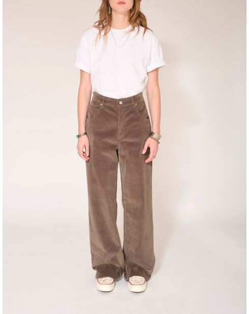 Khakifarbene Baumwollhose Paphos Soft Corduroy VL
