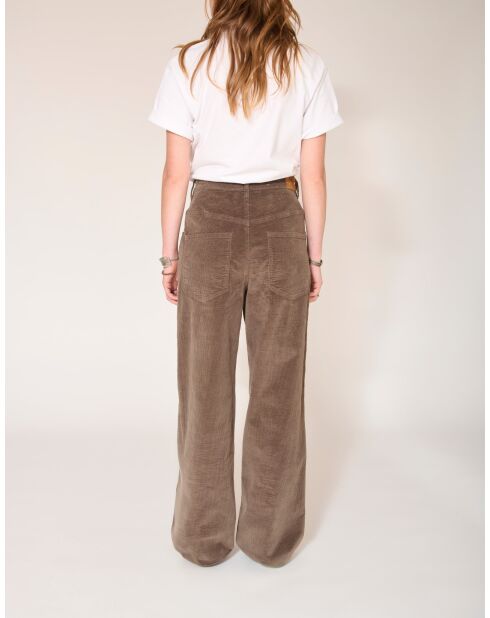 Khakifarbene Baumwollhose Paphos Soft Corduroy VL