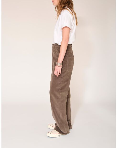 Khakifarbene Baumwollhose Paphos Soft Corduroy VL