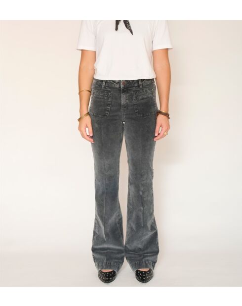 I pantaloni Diana Velvet Vintage in cotone al carbonio