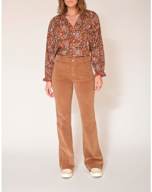 Die Diana Velvet Chic Baumwollhose mit Nüssen