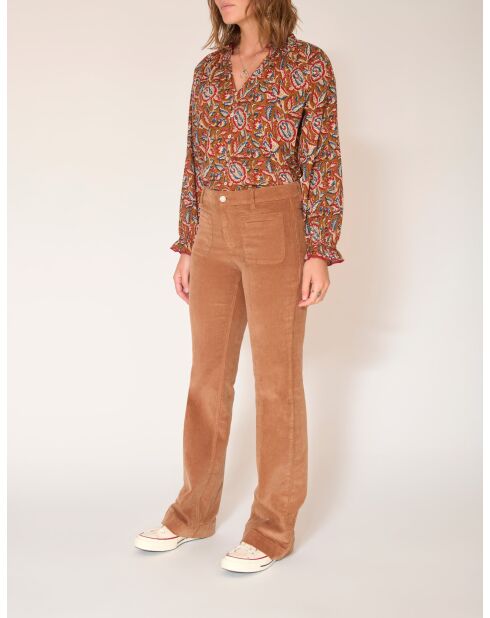 Die Diana Velvet Chic Baumwollhose mit Nüssen