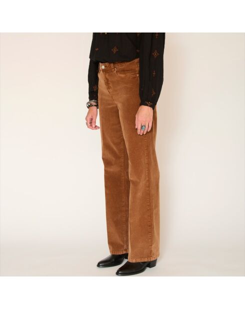 De Jagger Velvet Vintage broek van camelkleurig katoen