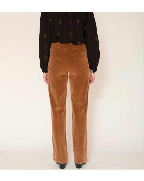 De Jagger Velvet Vintage broek van camelkleurig katoen
