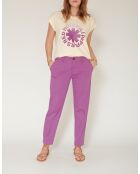 Pantalon en coton Picasso pétunia
