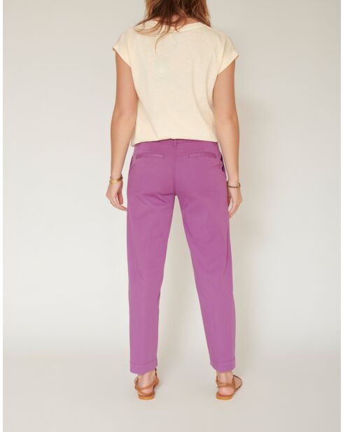 Pantalon en coton Picasso pétunia