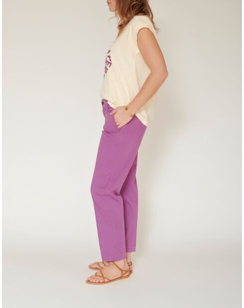 Pantalon en coton Picasso pétunia