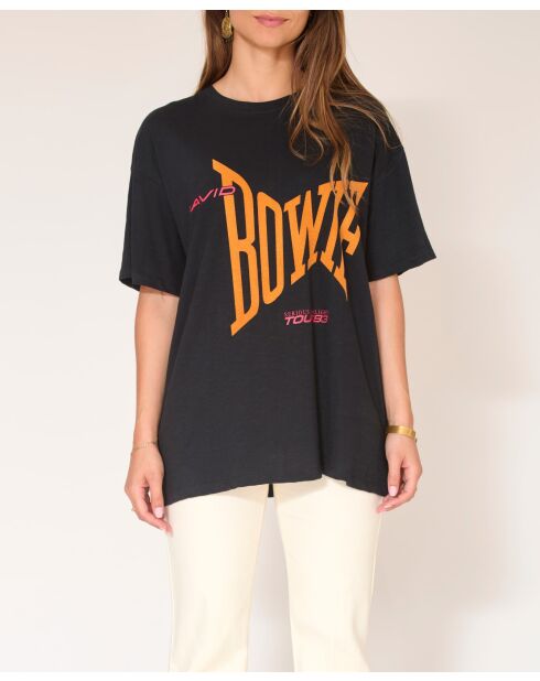 Tomari Bowie schwarzes Baumwoll-T-Shirt